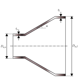 Concentric reducer dimensions