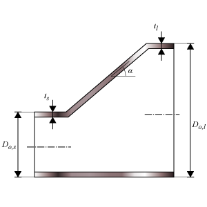 Eccentric reducer dimensions