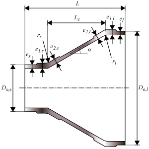 Concentric reducer dimensions