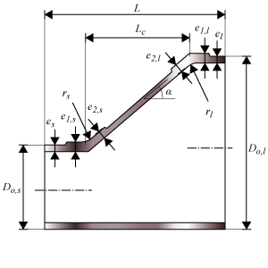 Eccentric reducer dimensions