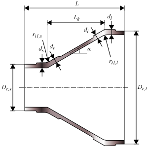 Concentric reducer dimensions