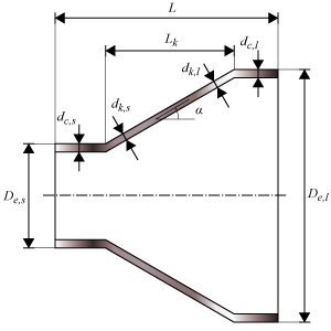 Concentric reducer dimensions