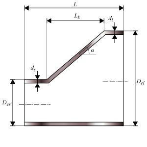 Eccentric reducer dimensions