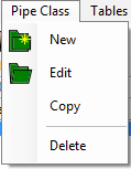 Pipe Class Menu