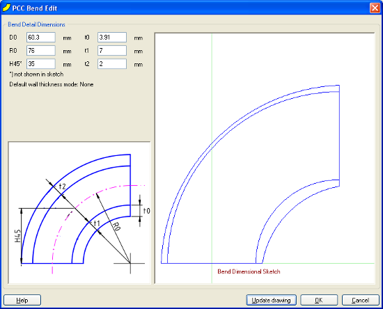 Elbow detail dimensions