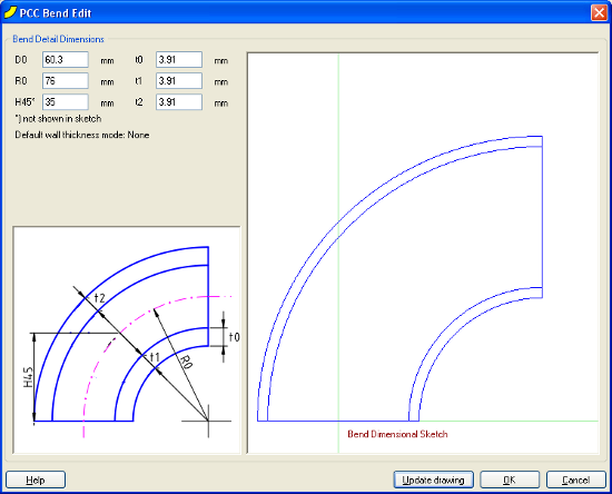 Elbow detail dimensions