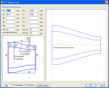 Reducer detail dimensions