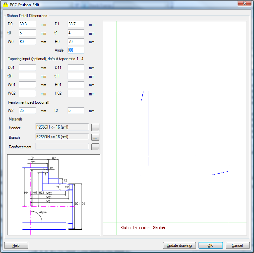 Stubon detail dimensions